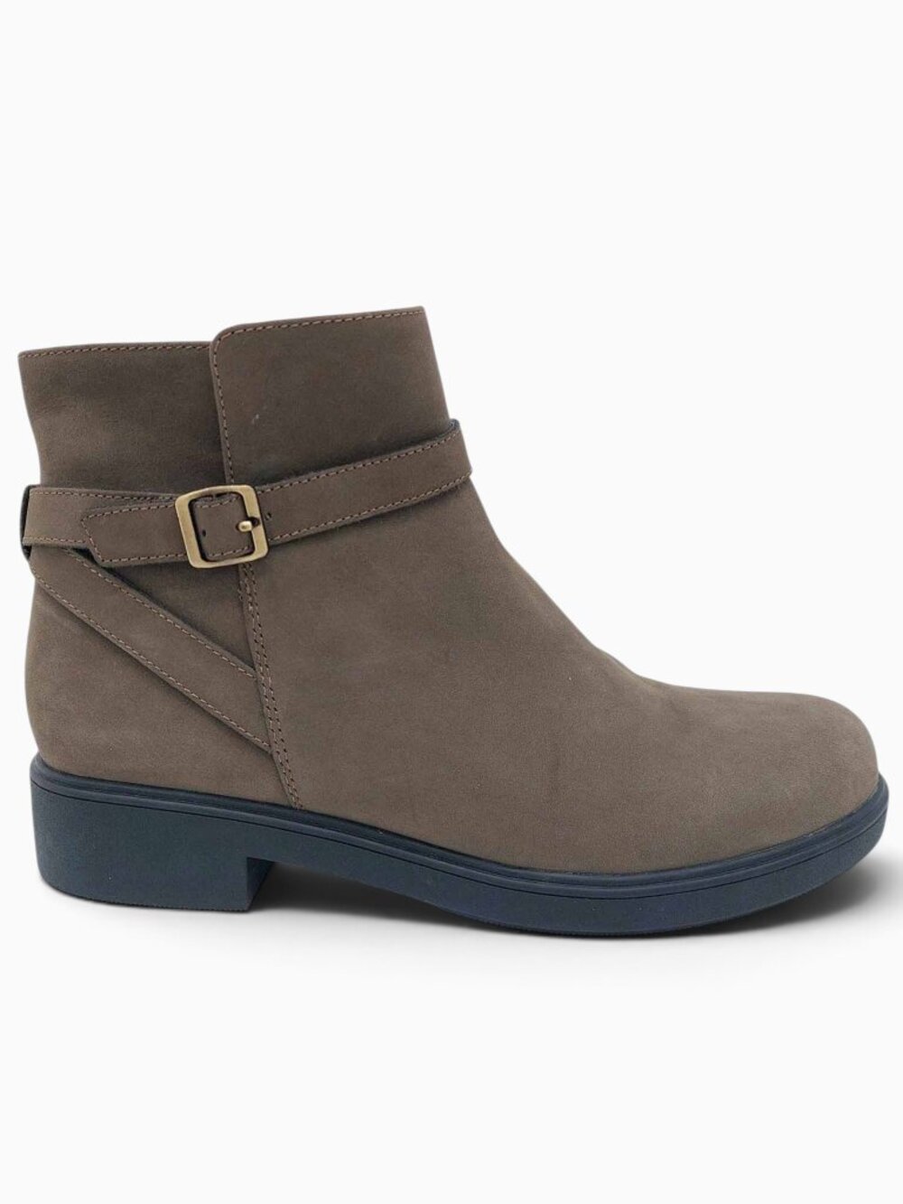 ABEO Compass Buckle 3812 Women’s 8.5 Neutral Army Green Leather Ankle Boots